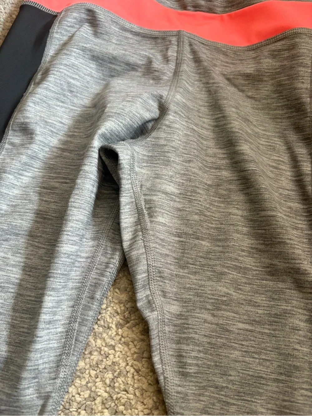 Nike Gray, Coral and Navy Colorblock Leggings